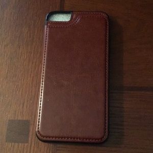 Brown leather 6S Plus iPhone case